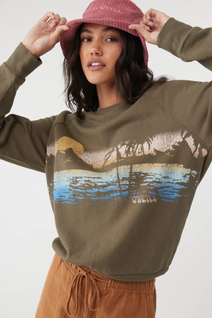 O'Neill Women's Seaspray Fleece Jacket in Army Green - Cozy & Stylish Outerwear