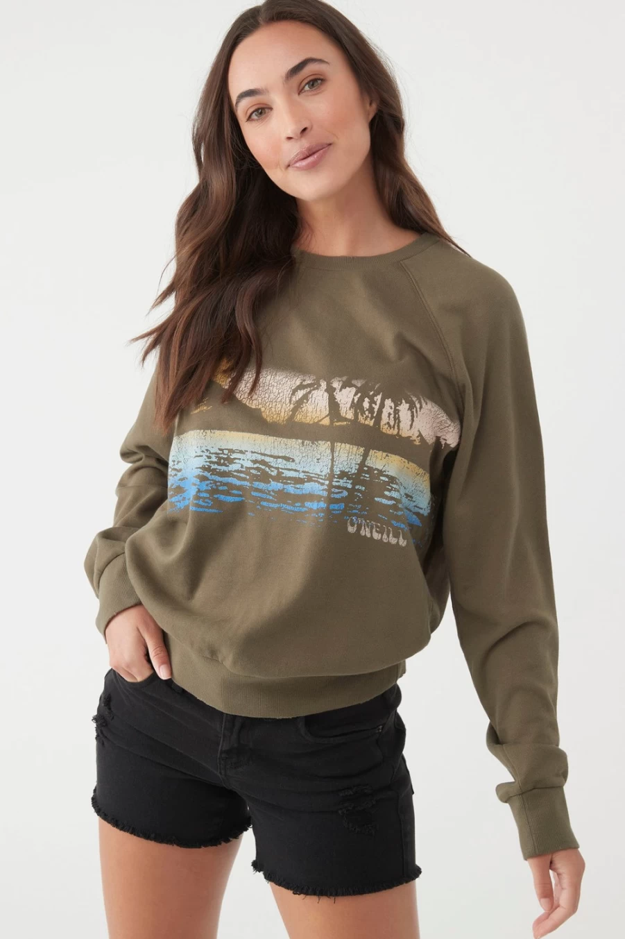 O'Neill Women's Seaspray Fleece Jacket in Army Green - Cozy & Stylish Outerwear