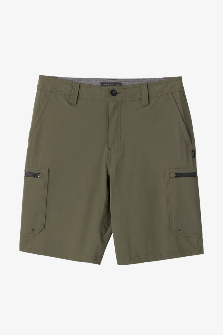 O'Neill Men's Trvlr Cargo 20" Hybrid Shorts in Army Green