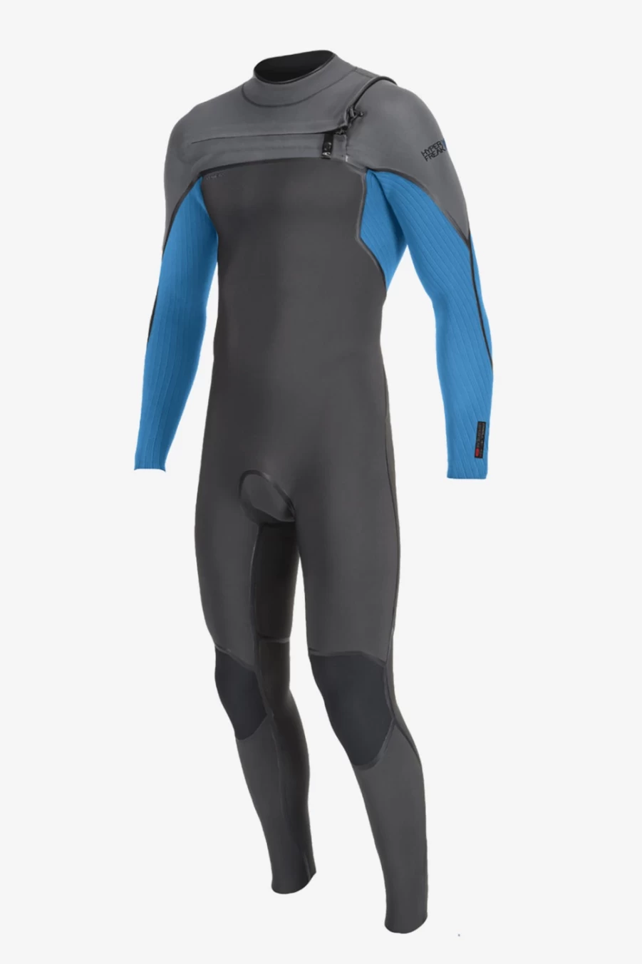 O'Neill Men's Hyperfreak Fire 4/3mm Chest Zip Full Wetsuit - Oilsmoke