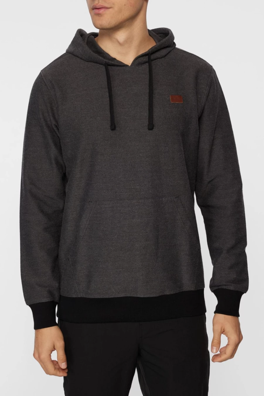 O'Neill Men's Bavaro Solid Black Pullover Fleece Jacket