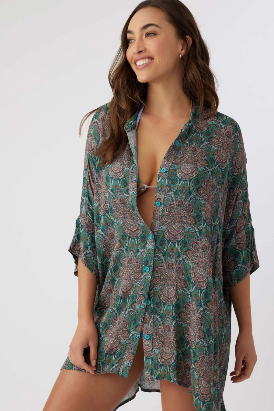 O'Neill Women's Bluegrass Fiona Printed Cover-Up Swimwear