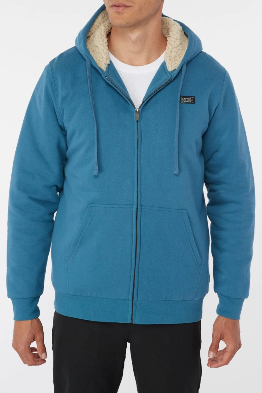 O'Neill Men's Fifty Two Sherpa Fleece Jacket in Hydroblue - Warm & Comfortable Fleece for Men