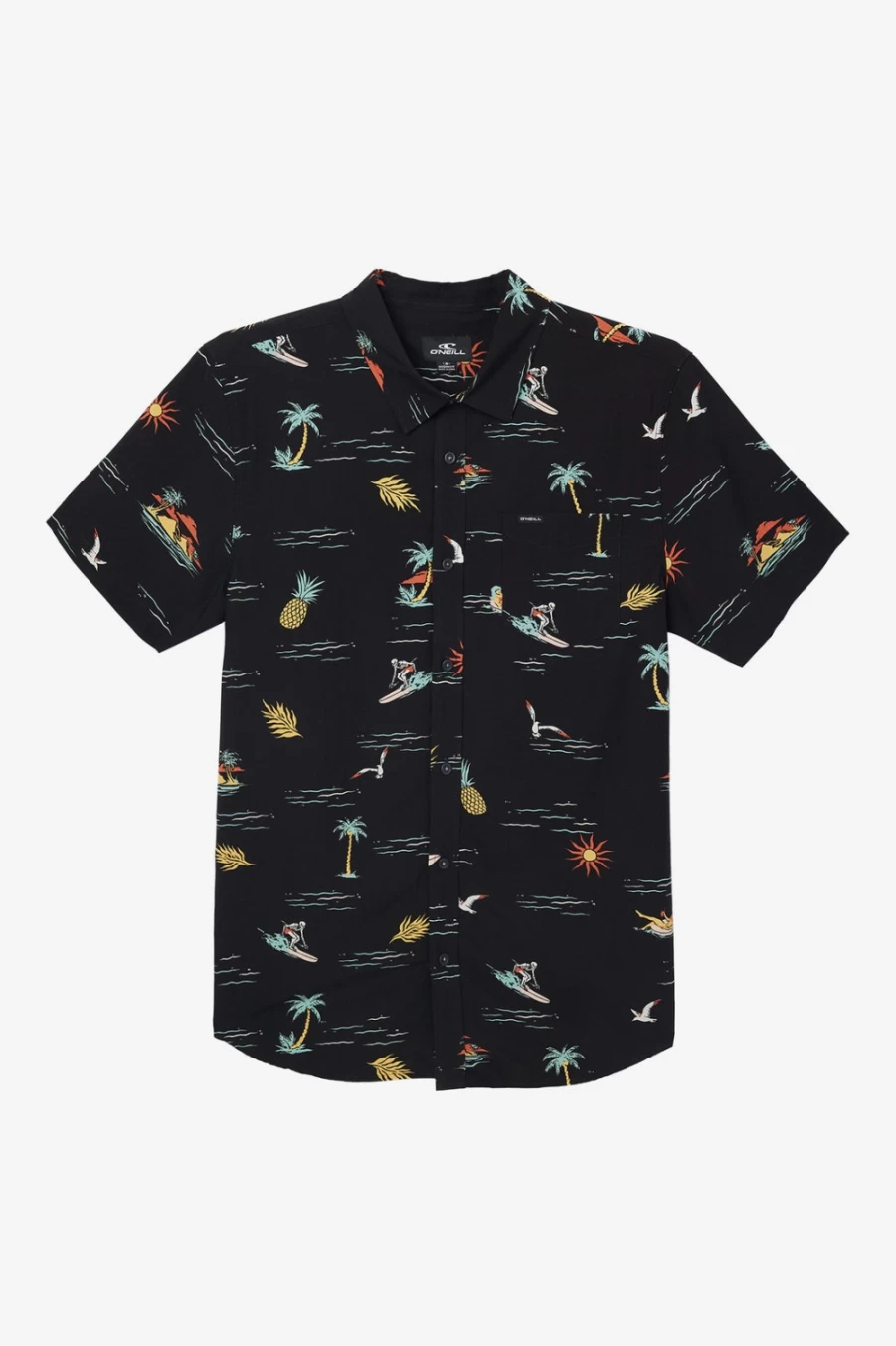 O'Neill Men's Black Eco Modern Shirt - Oasis SS Sustainable Style