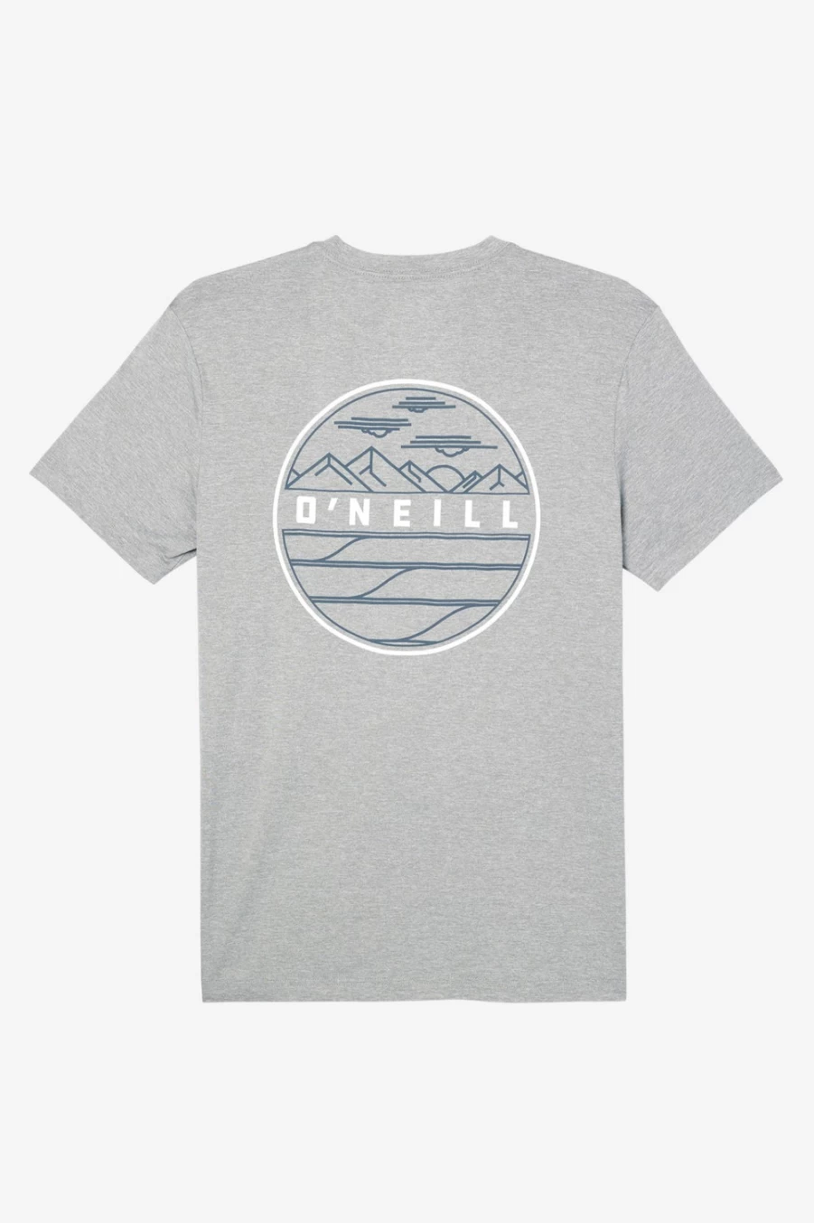 O'Neill Men's Heather Grey TRVLR UPF Tee - Sun Protection Travel T-Shirt