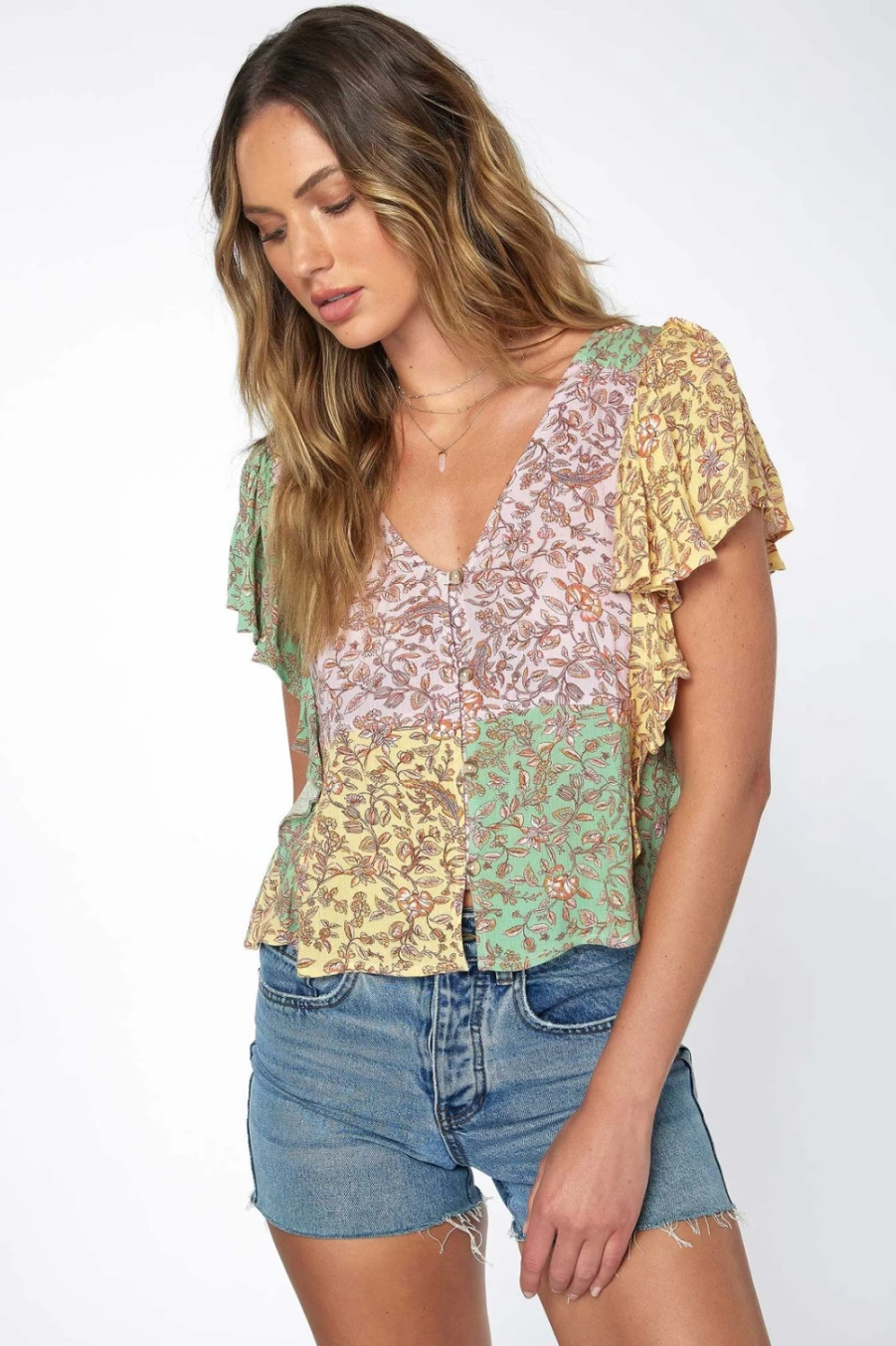 O'Neill Women's Maggy Floral Multicolored Top