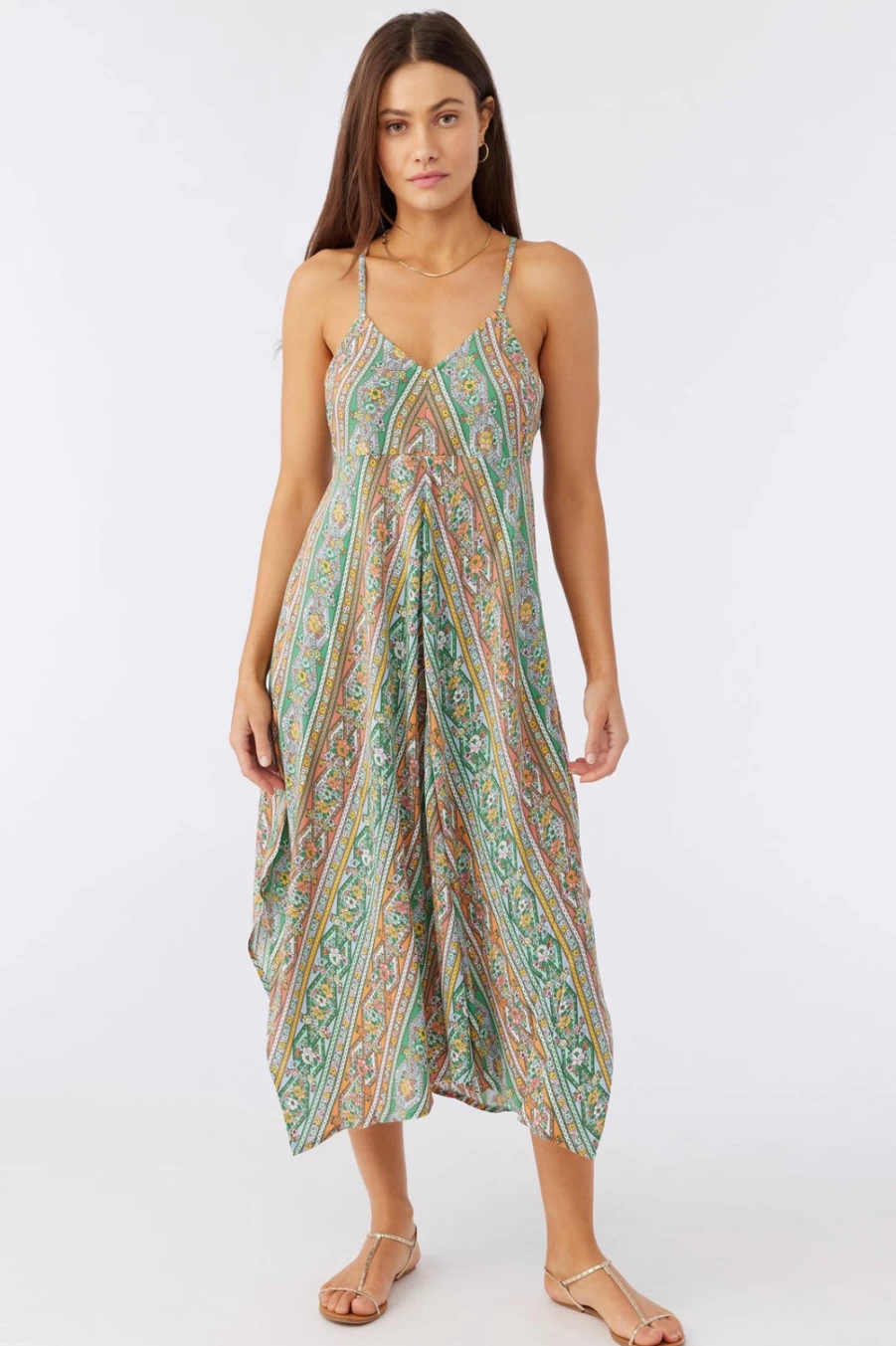 O'Neill Women's Aries Midi Dress in Jade - Stylish Casual Summer Outfit
