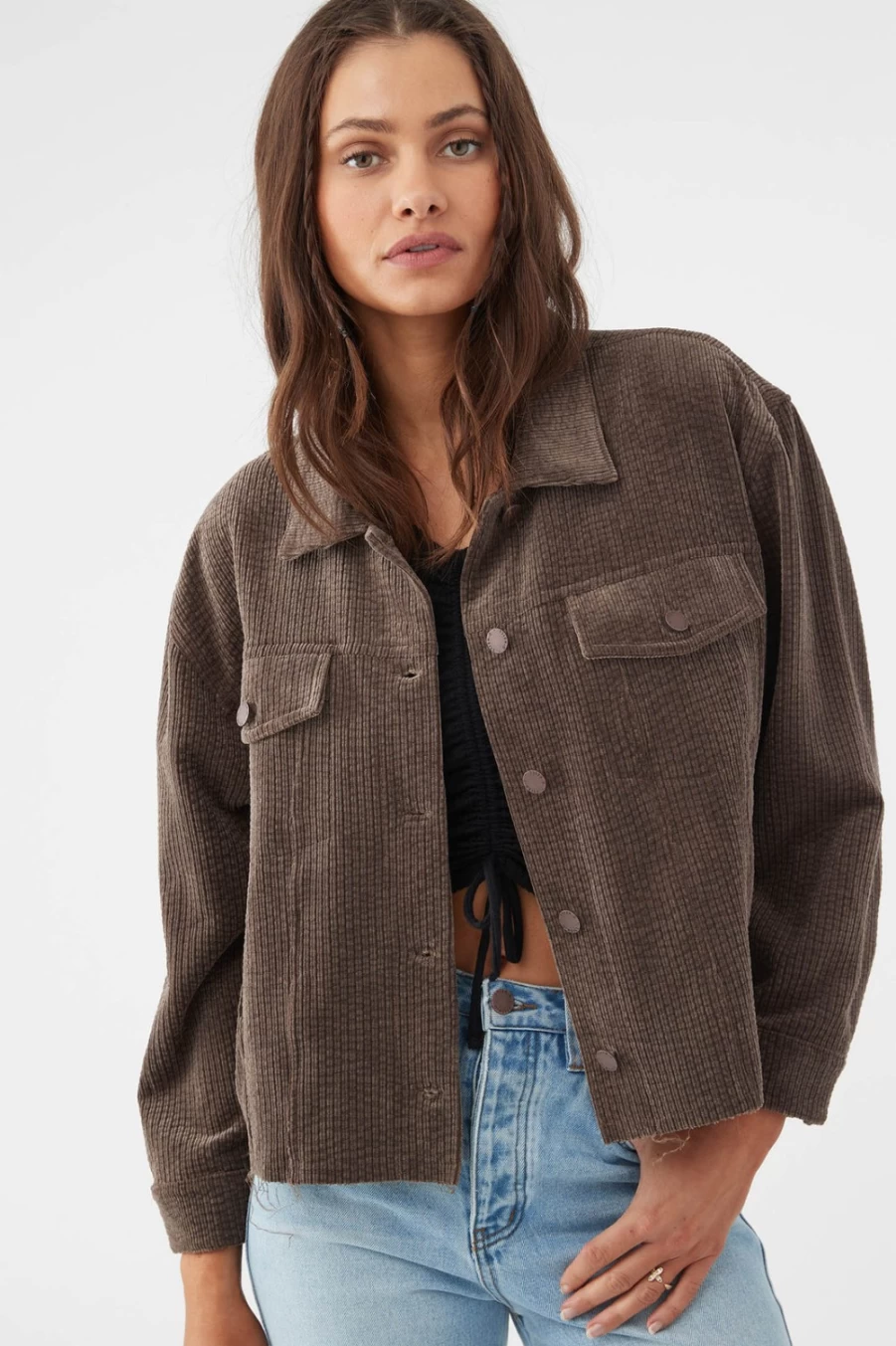 O'Neill Women's Army Green Faye Corduroy Jacket