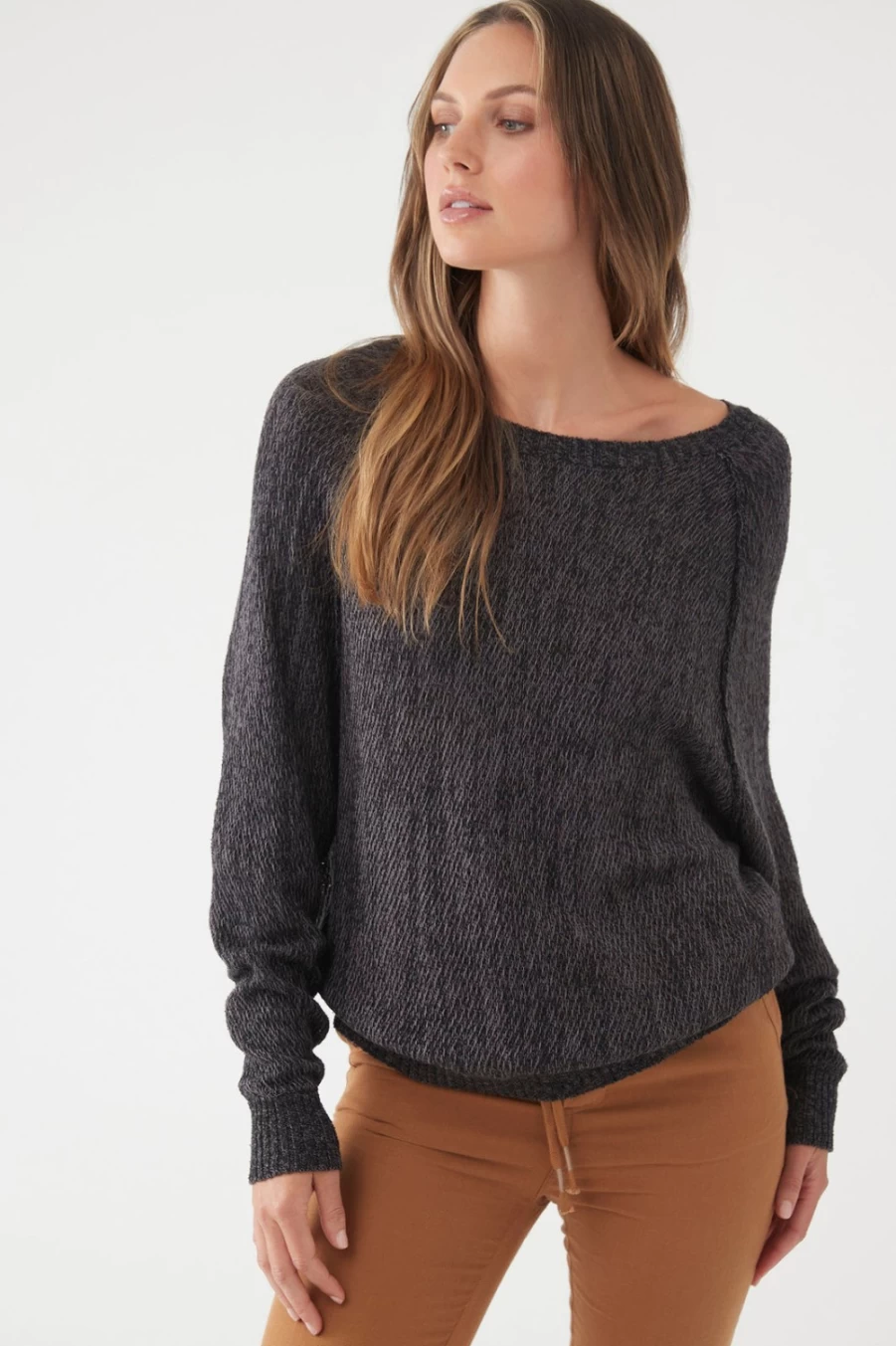 O'Neill Women's Black Good Days Solid Sweater - Comfortable & Stylish Pullover