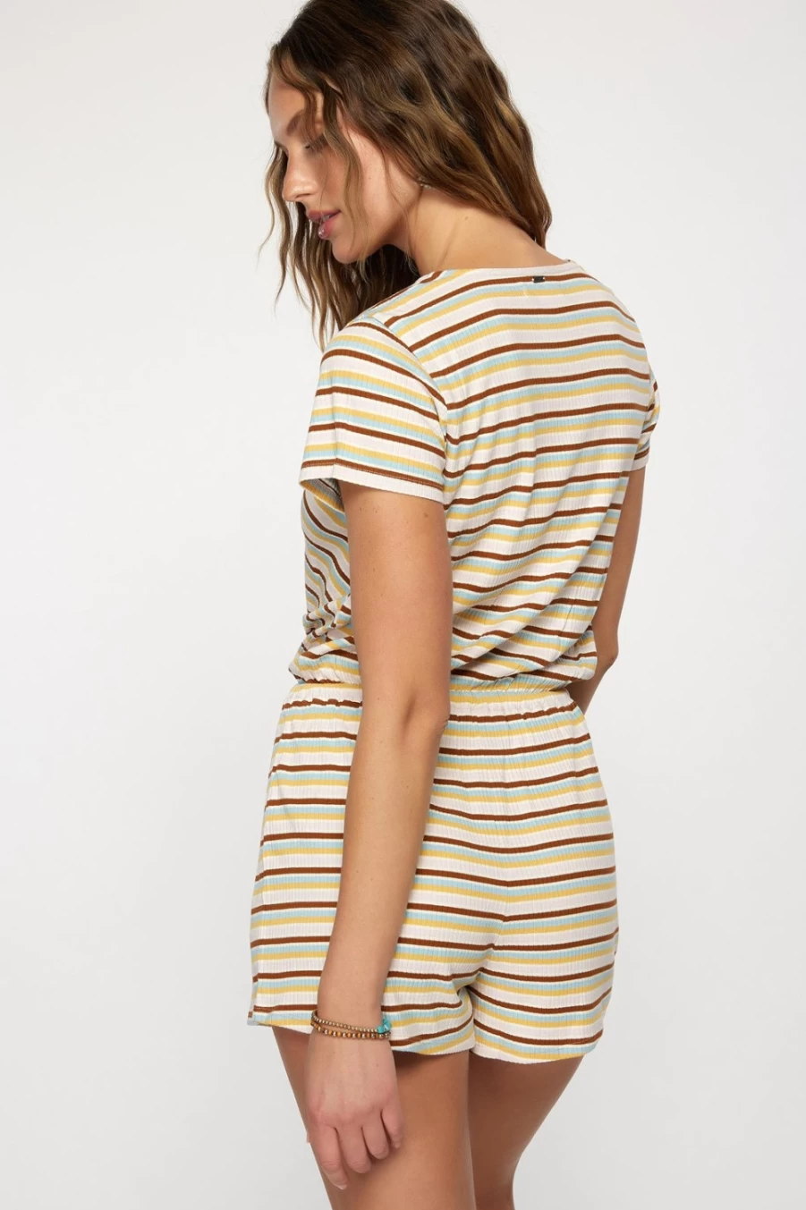 O'Neill Women's Robbie All Day Stripe Romper in Multi-Color