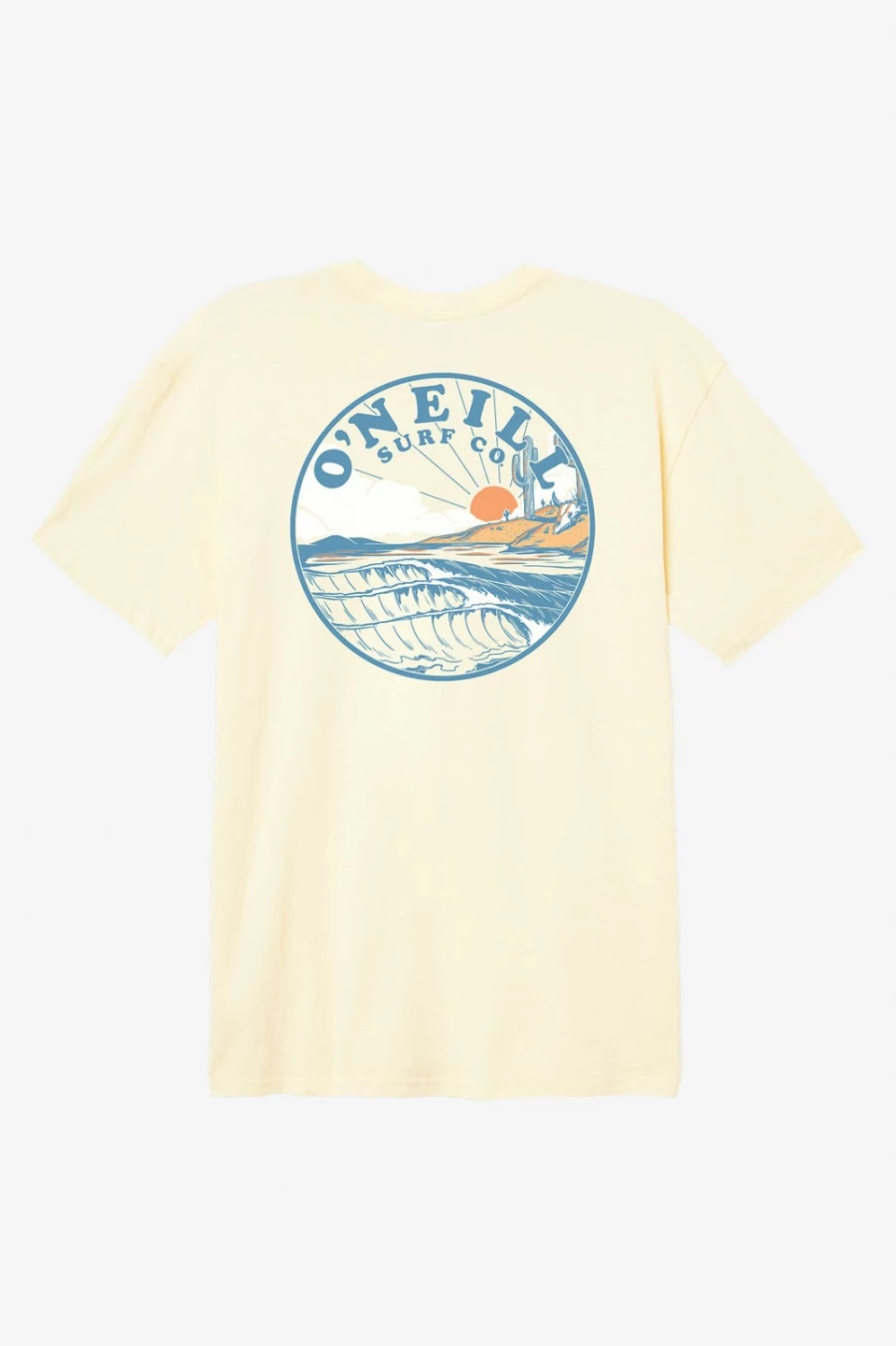 O'Neill Men's San Felipe Tee in Pale Yellow - Casual Short Sleeve T-Shirt
