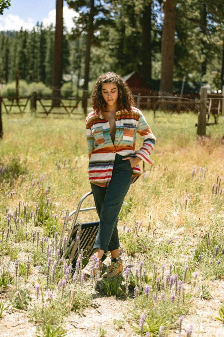 O'Neill Women's Multicolored Collins Printed Superfleece Shirt Jacket