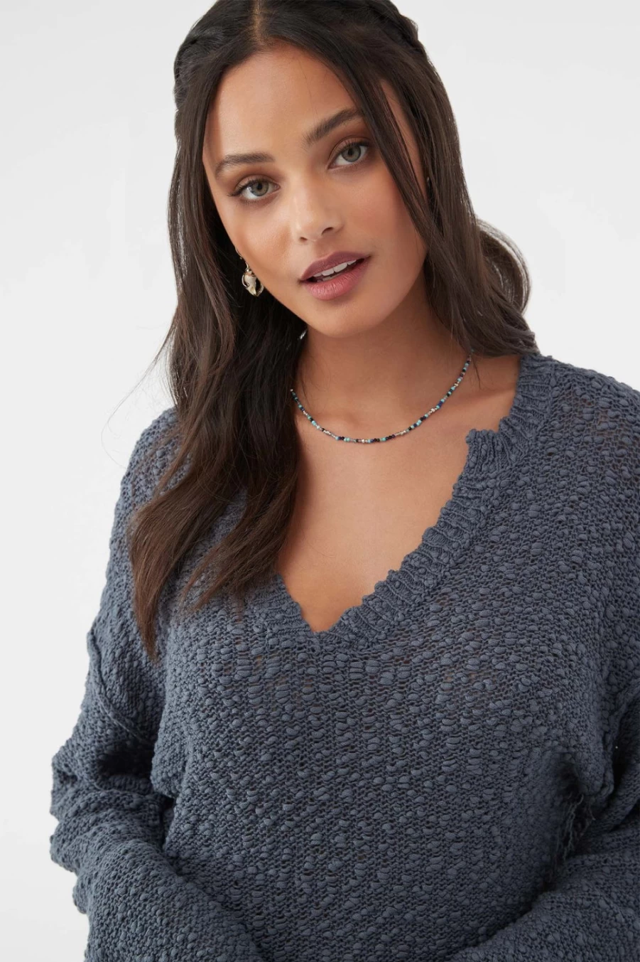 O'Neill Women's Emmett Sweater in Slate - Cozy Knit Pullover for Women