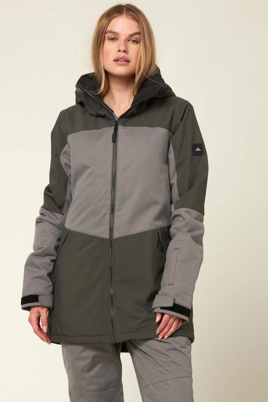 O'Neill Women's Army Green Halo Jacket – Lightweight Waterproof Outdoor Windbreaker