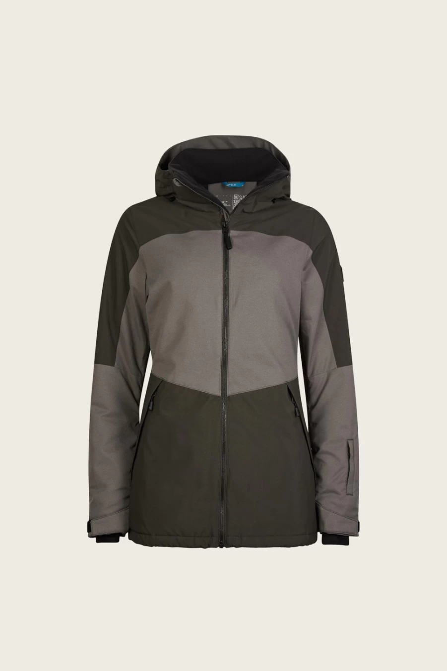 O'Neill Women's Army Green Halo Jacket – Lightweight Waterproof Outdoor Windbreaker
