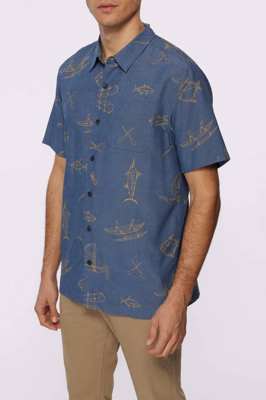 O'Neill Men's Blue Ocean Life Shirt - Jack O'Neill Collection