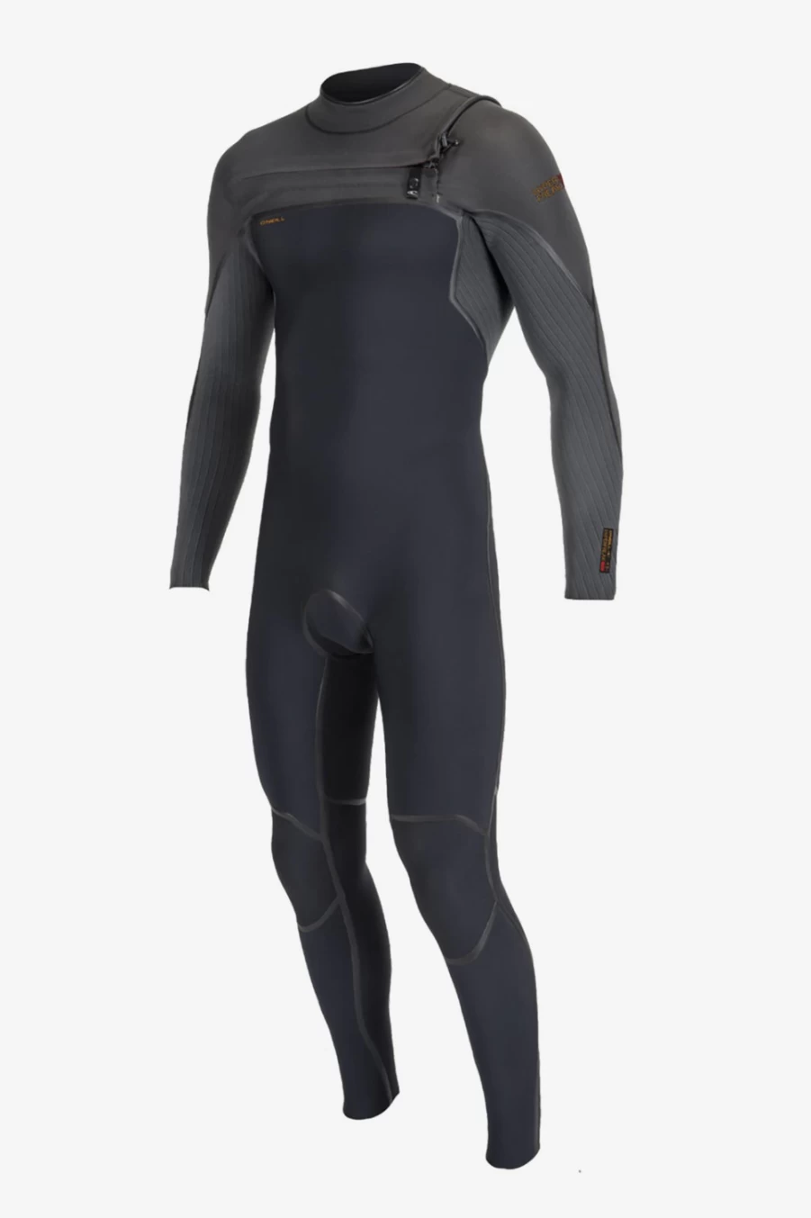 O'Neill Men's Hyperfreak Fire 4/3mm Chest Zip Full Wetsuit - Black Oil RV