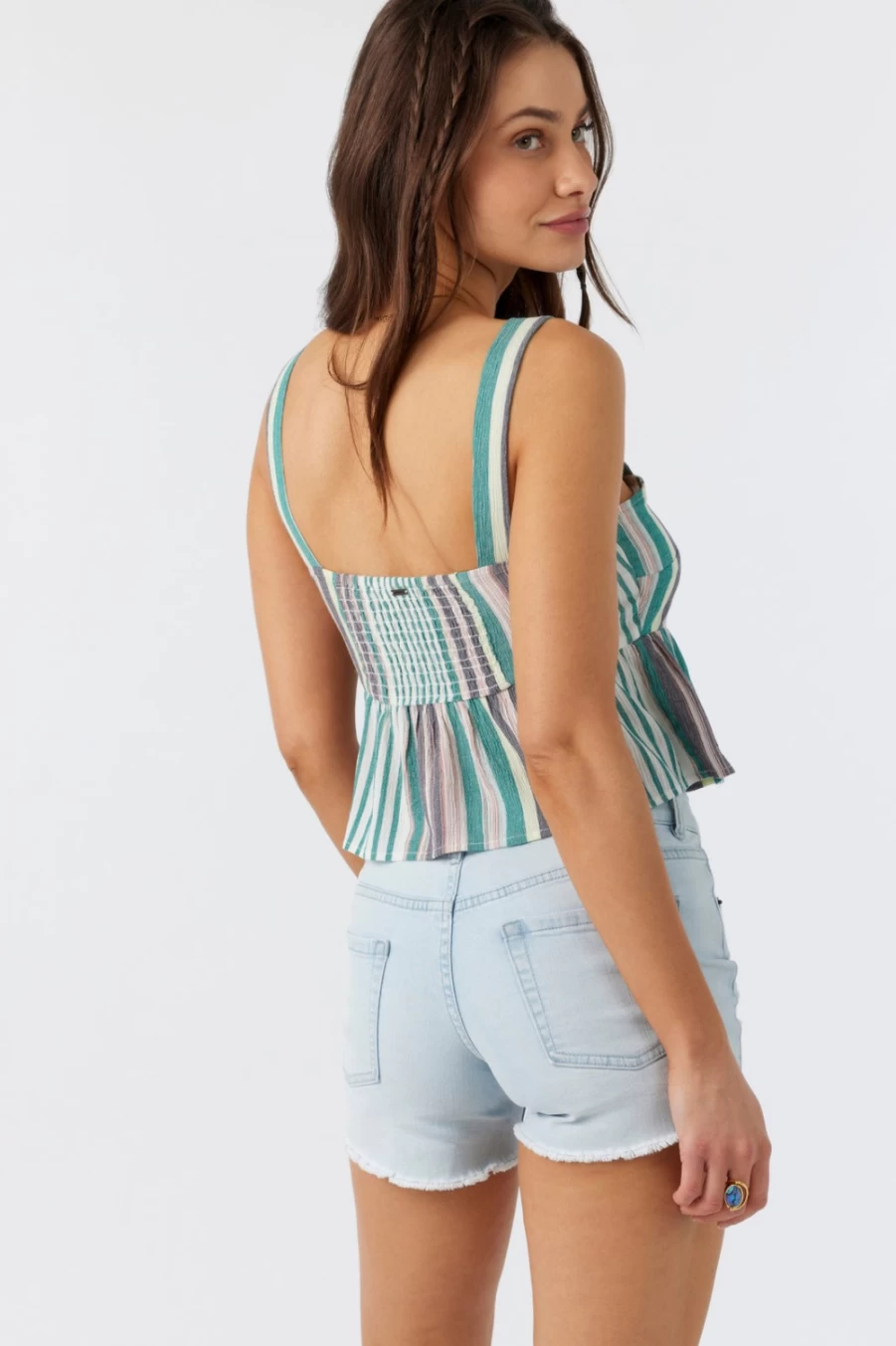 O'Neill Women's Multicolored Brice Stripe Top - Stylish Striped Shirt for Women