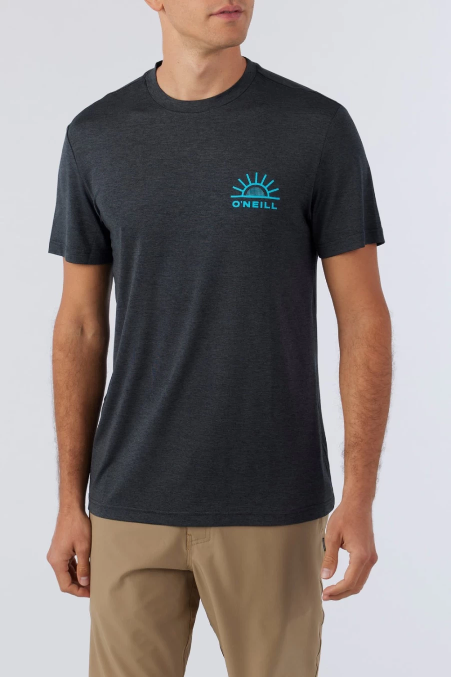 O'Neill Men's Traveler UPF Sun Protection T-Shirt in Heather Black