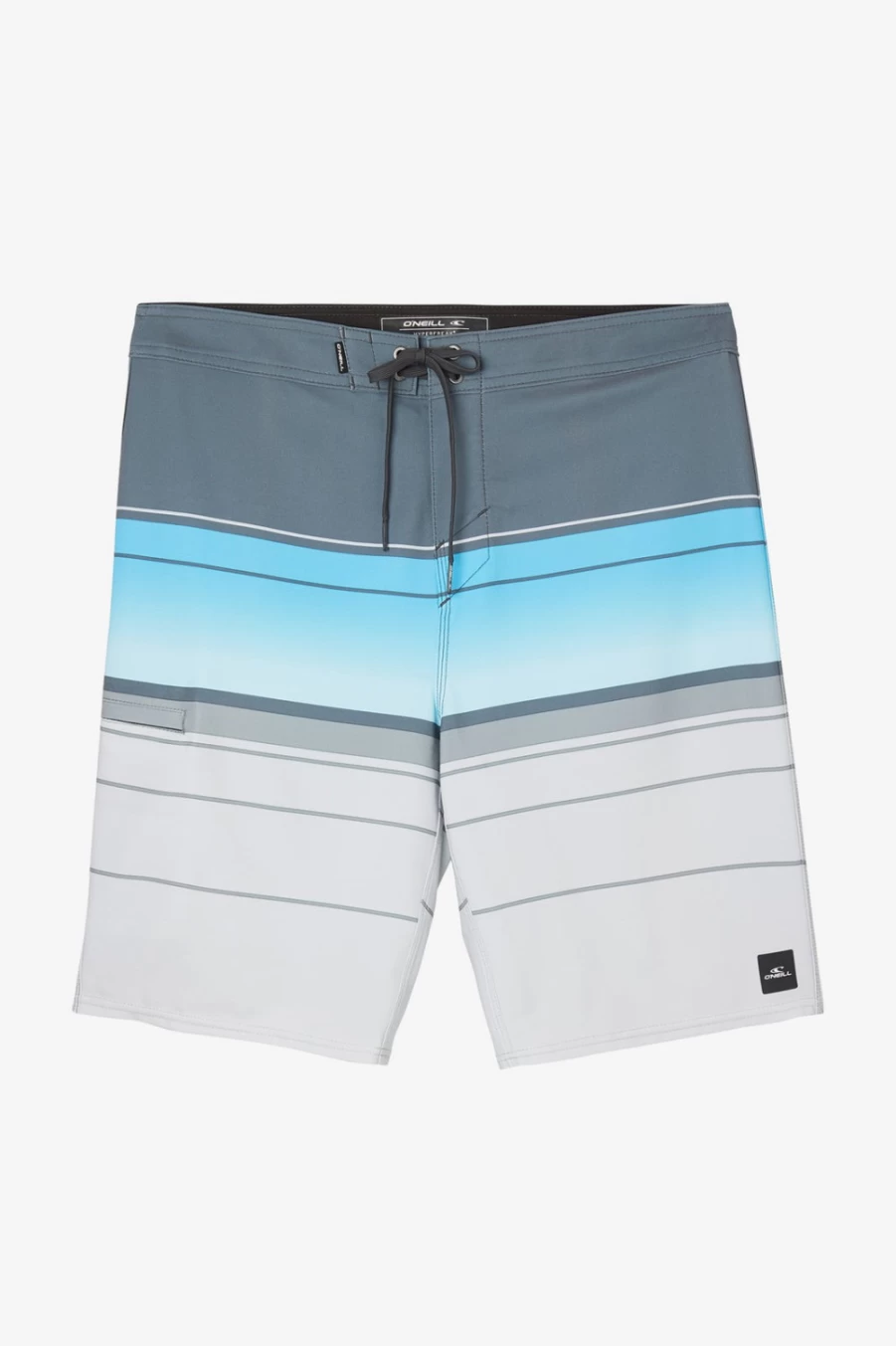 O'Neill Men's Hyperfreak Heat Stripe 21" Boardshorts - Grey