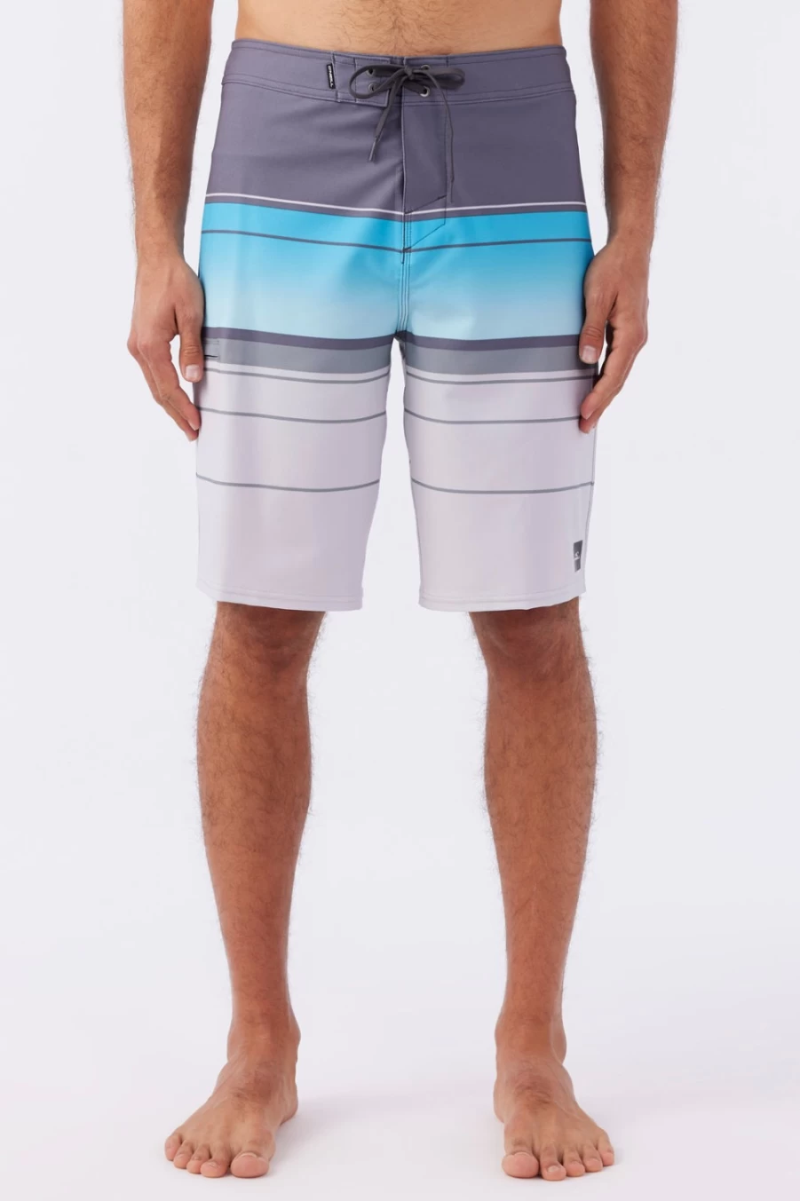 O'Neill Men's Hyperfreak Heat Stripe 21" Boardshorts - Grey