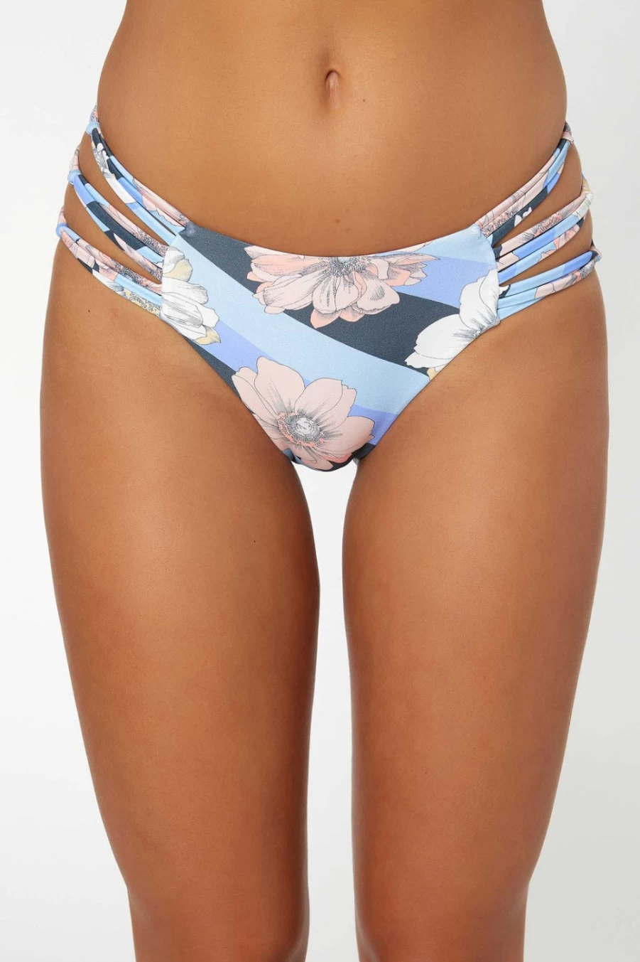 O'Neill Women's Roxbury Boulders Tab Side Bottoms in Slate - Comfortable & Stylish Swim Bottoms