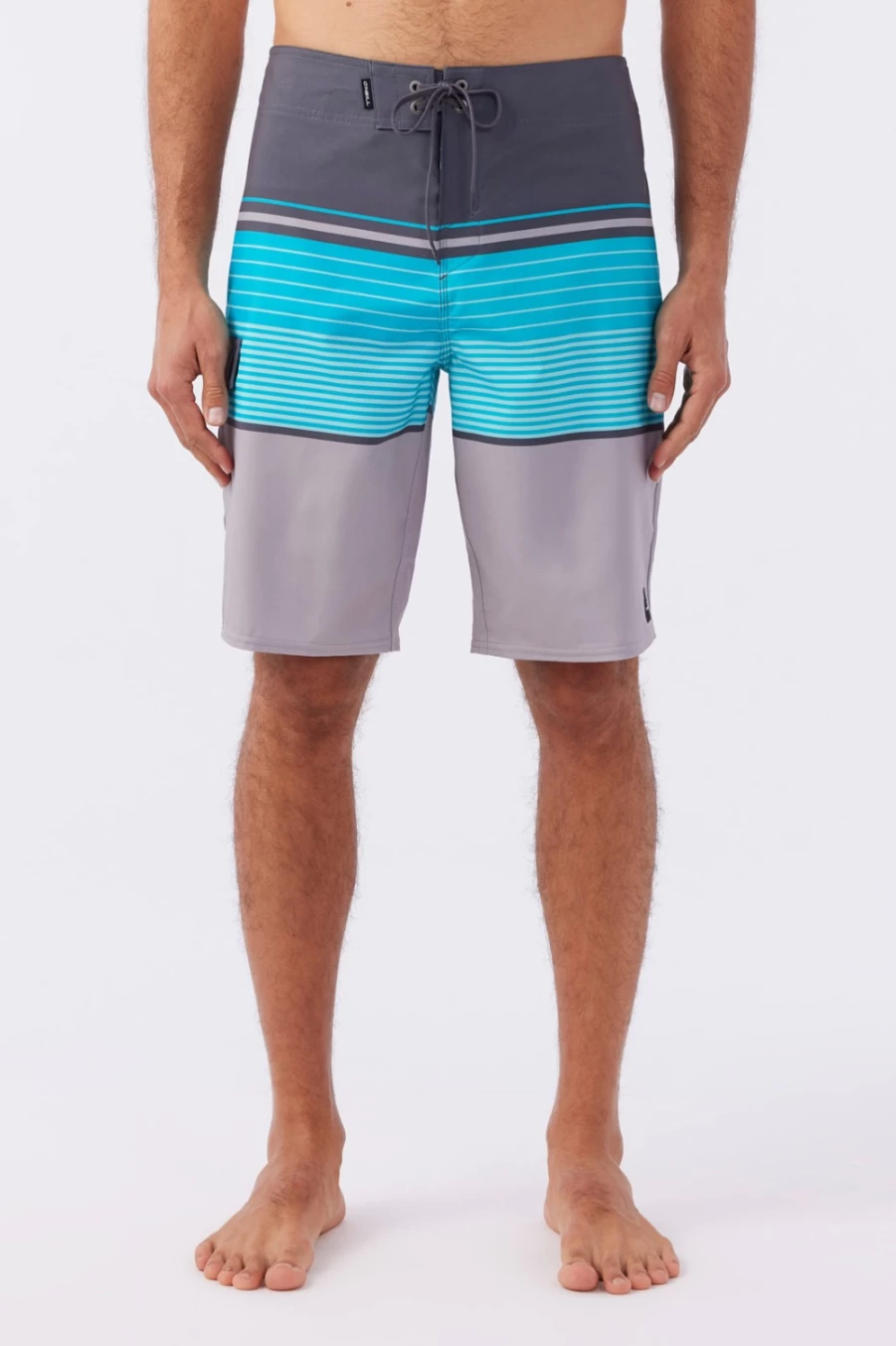 O'Neill Men's Graphite Stripe 21" Boardshorts | Quick-Dry Swim Trunks