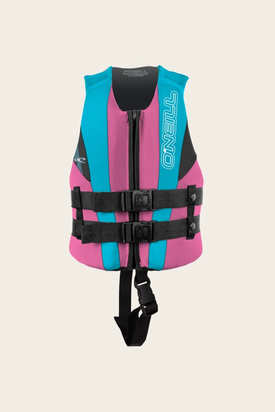 O'Neill Men's Child Reactor USCG Life Vest - Petrol, Turquoise, Black Safety Jacket