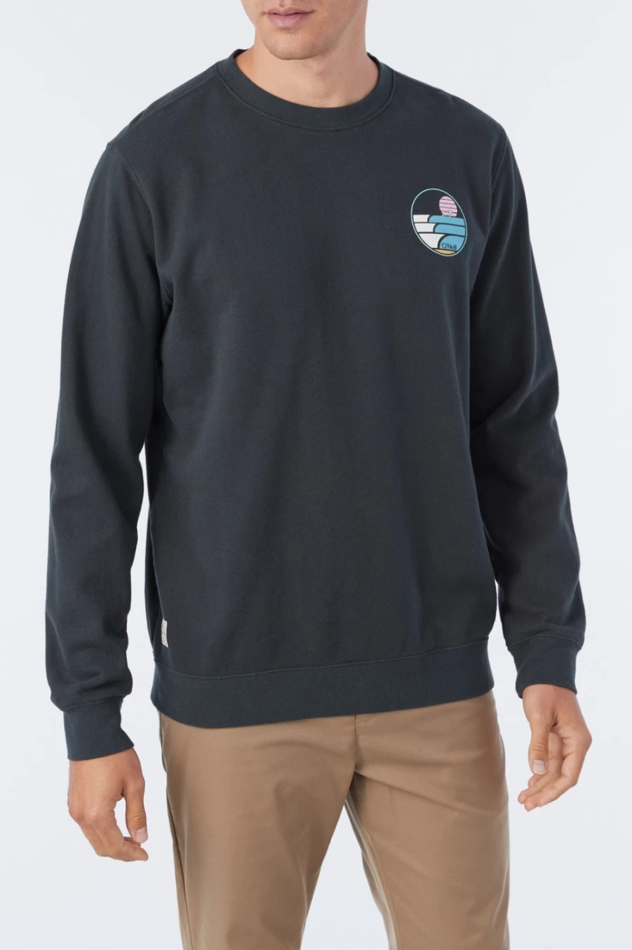 O'Neill Men's Originals Crew Fleece Sweatshirt - Dark Charcoal