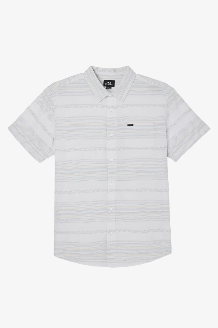 O'Neill Men's White Seafaring Stripe Standard Shirt - Classic Nautical Style