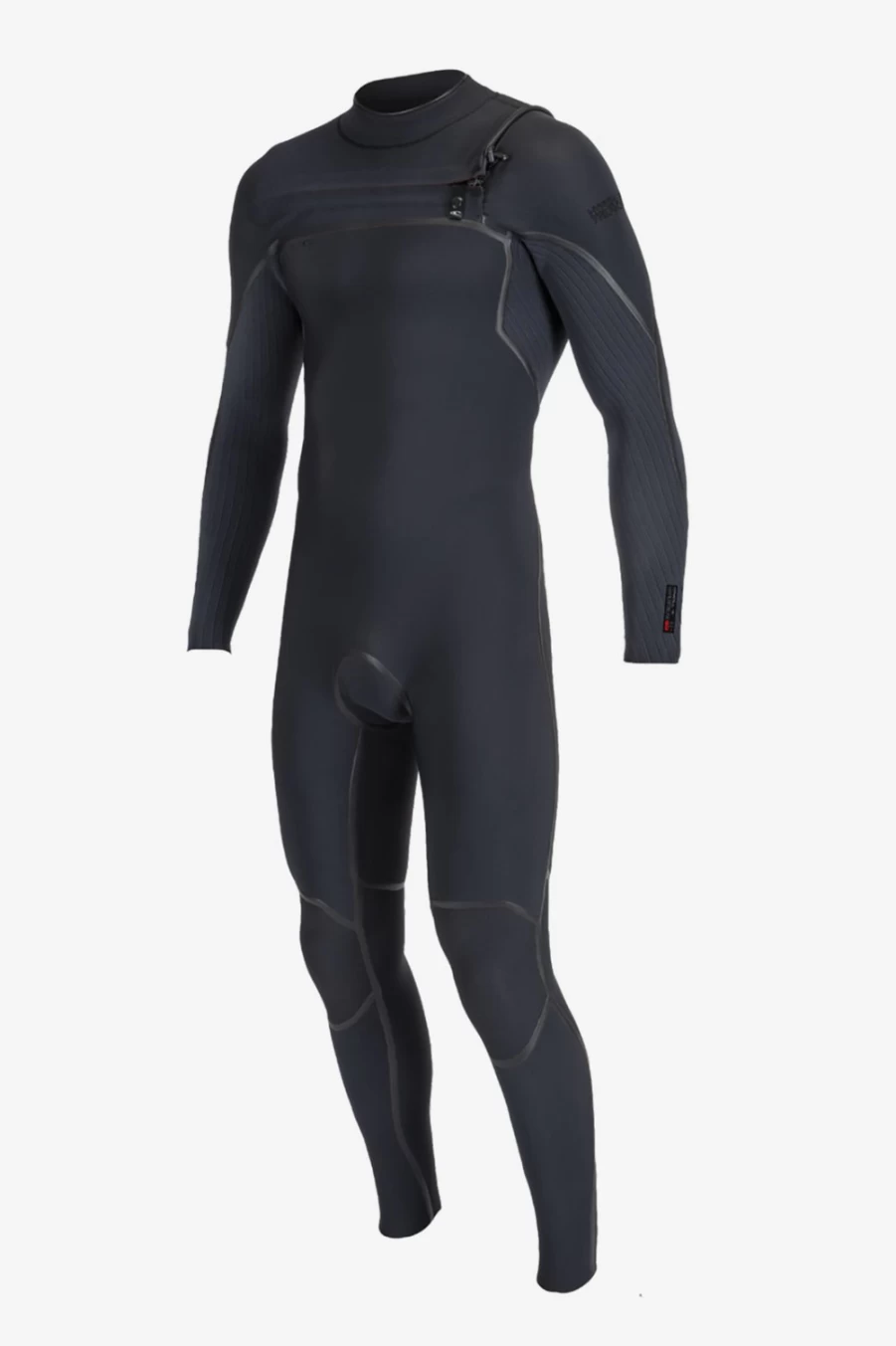 O'Neill Men's Hyperfreak Fire 3/2mm Chest Zip Full Wetsuit - Black/Black (Blk/Blk)