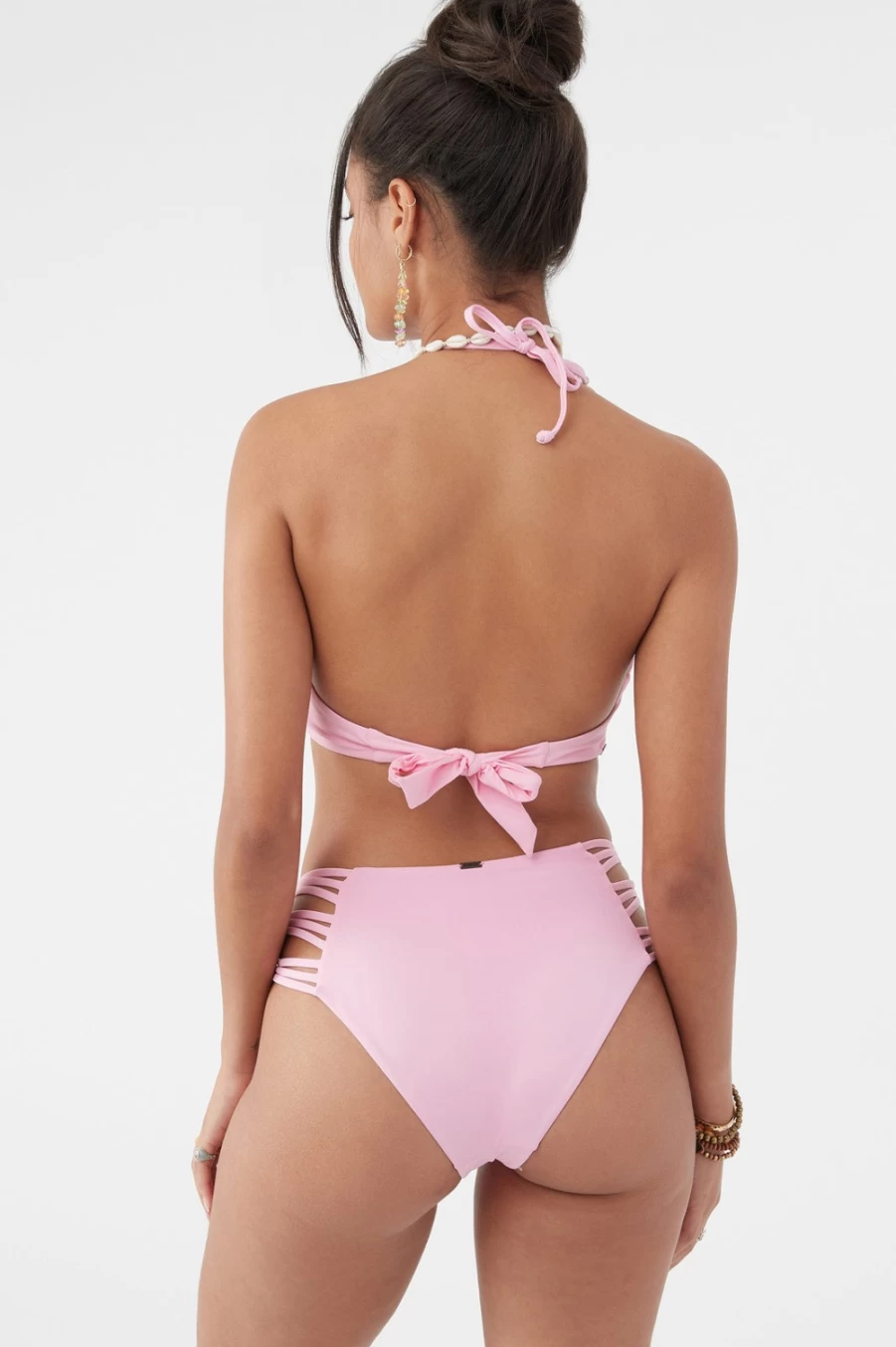 O'Neill Women's Pink Saltwater Solids Embry Top Swimwear