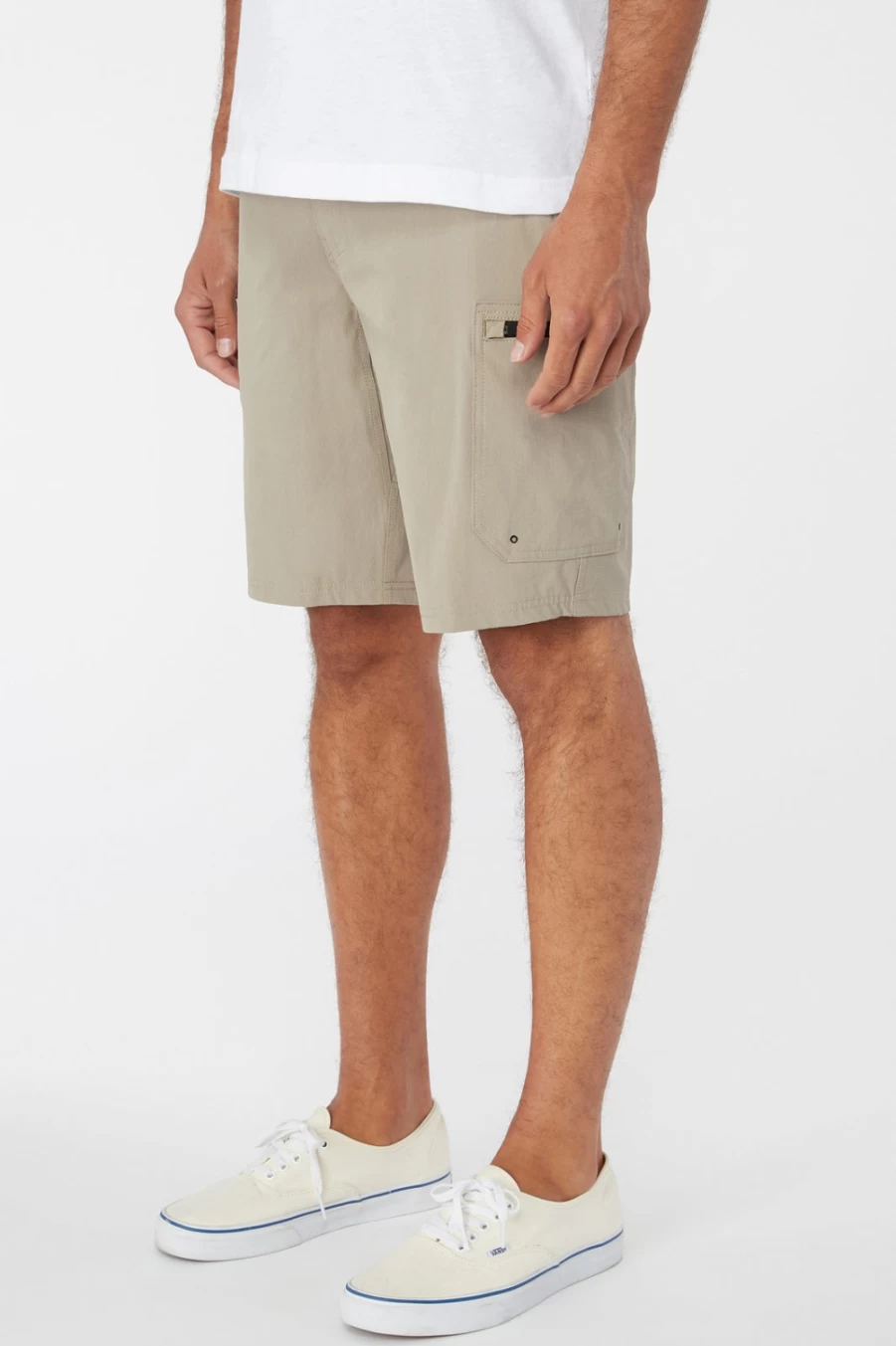 O'Neill Men's Trvlr Cargo 20" Hybrid Shorts in Khaki - Lightweight Travel & Utility Shorts