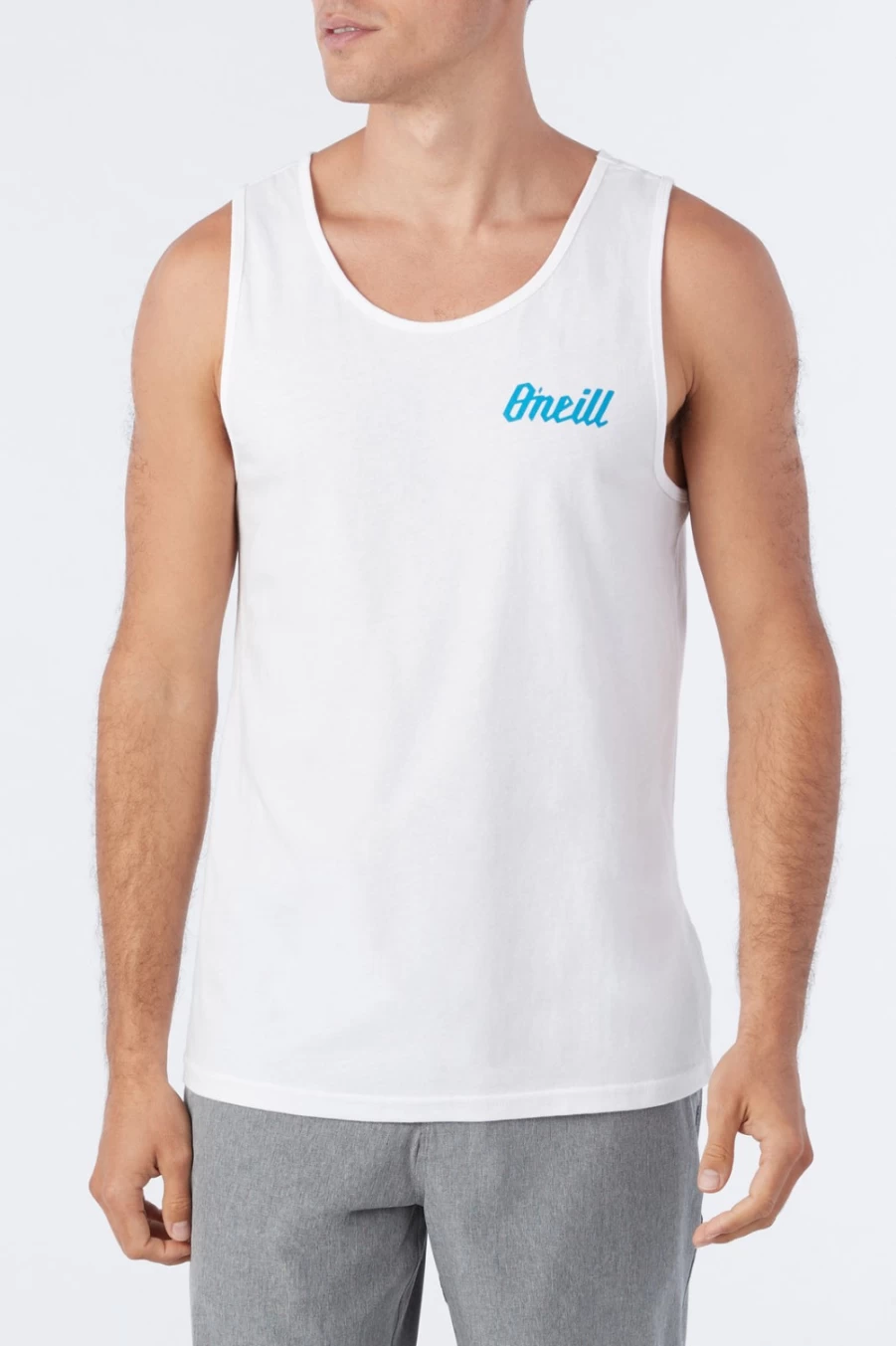 O'Neill Men's White Burnout Tank Top - Lightweight Casual Wear