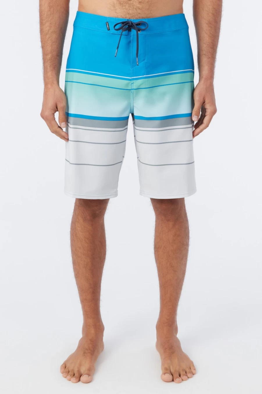 O'Neill Men's Hyperfreak Heat Stripe 21" Boardshorts - Medium Blue
