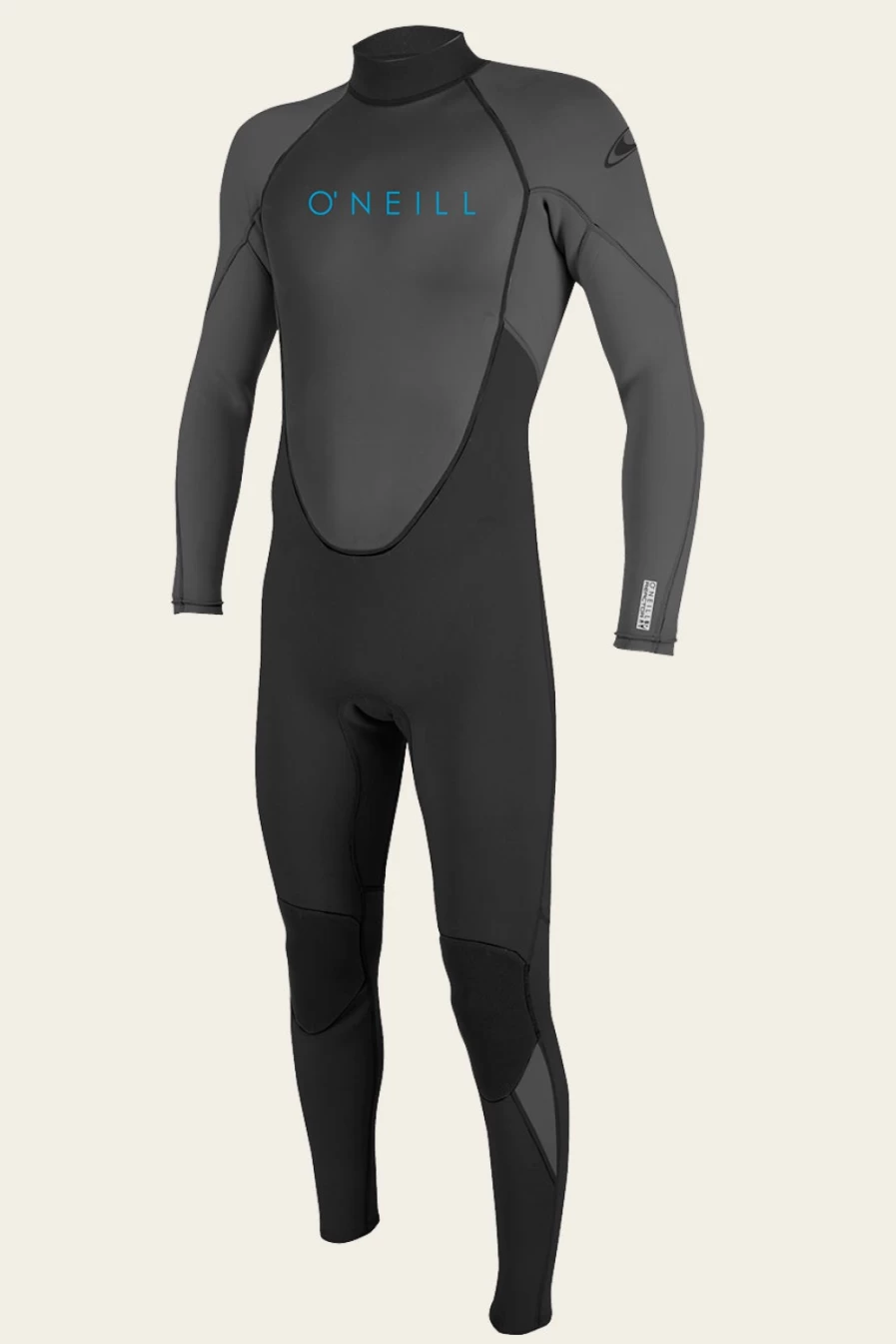 O'Neill Men's Youth Reactor-2 3/2mm Back Zip Full Wetsuit - Black/Graphite