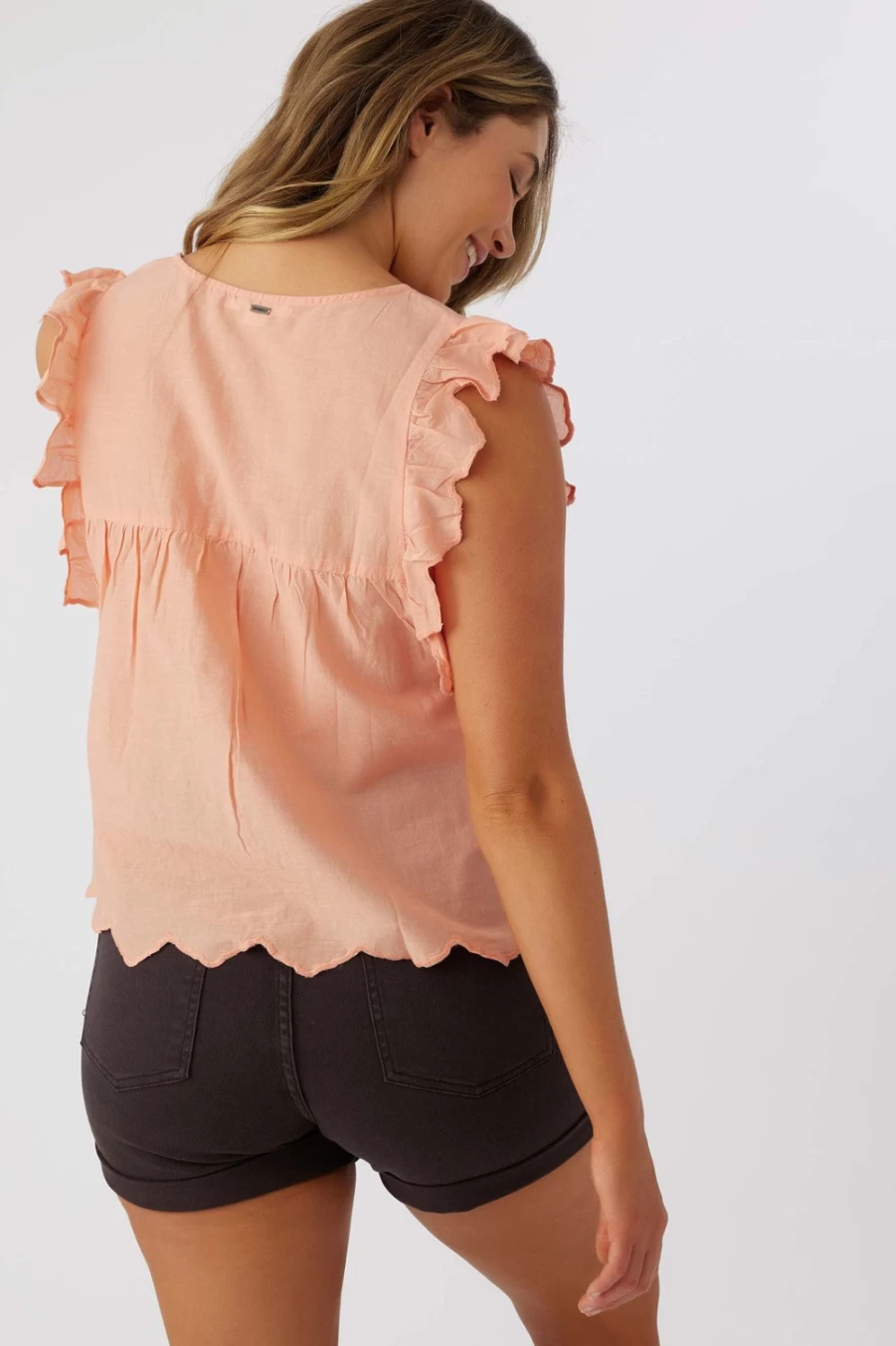 O'Neill Women's Isla Tank Top in Peach - Comfortable Casual Wear