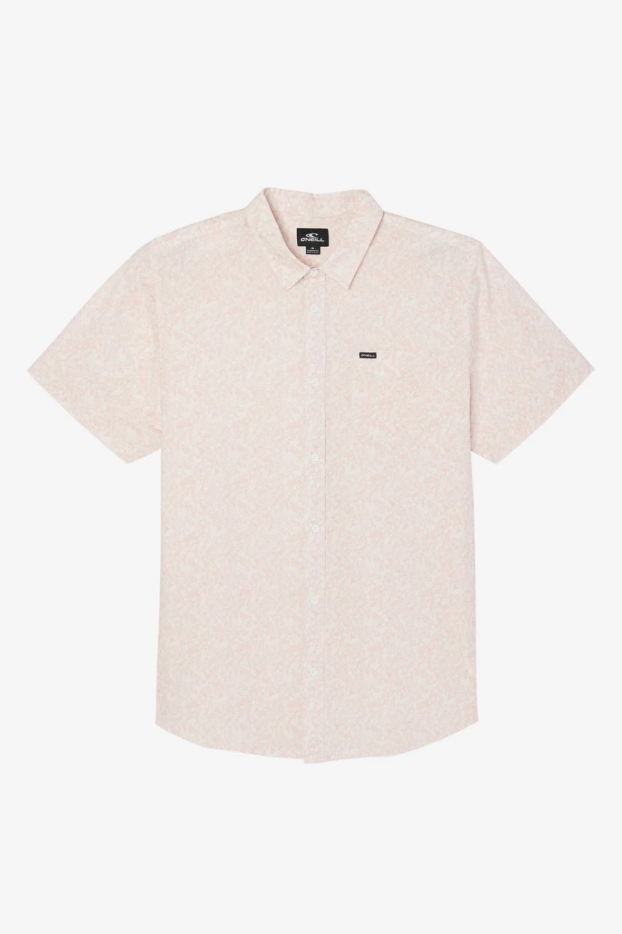 O'Neill Men's Quiver Stretch Modern Shirt in Pinkdust - Comfort Fit Casual Wear
