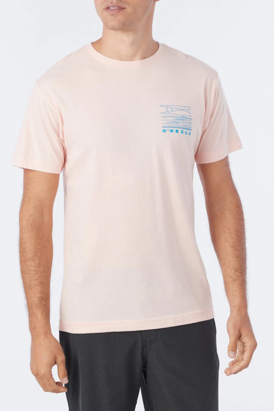 O'Neill Men's Stagger Tee T-Shirt in Pinkdust - Casual Comfort Fit