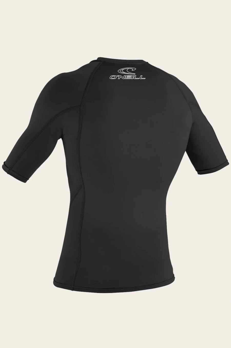 O'Neill Men's Black Basic Skins 50+ S/S Rash Guard - UPF Sun Protection Swim Shirt