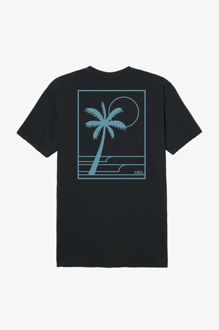 O'Neill Men's Dark Charcoal Palm Diego Tee - Classic Fit Short Sleeve T-Shirt