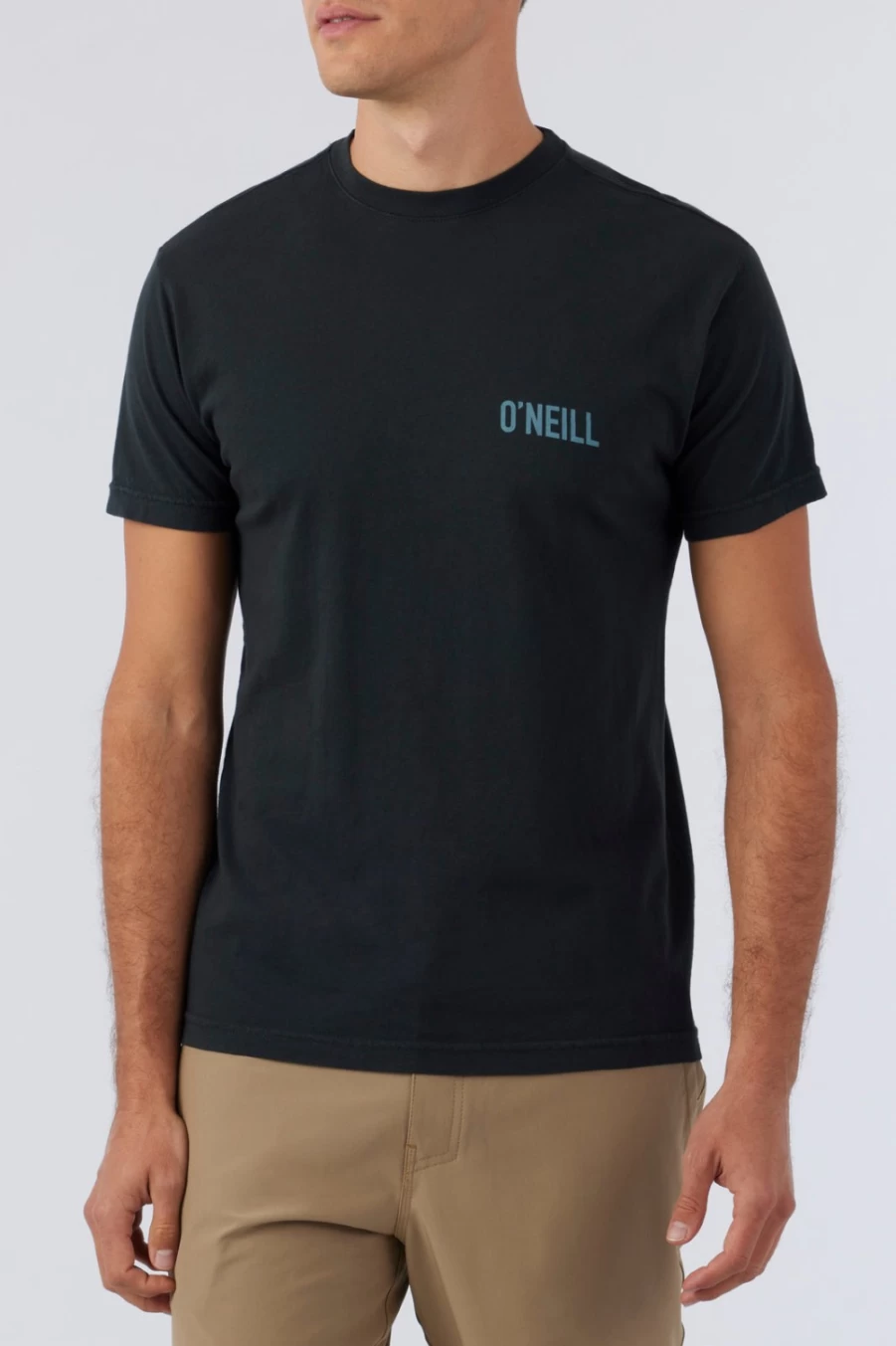 O'Neill Men's Dark Charcoal Palm Diego Tee - Classic Fit Short Sleeve T-Shirt