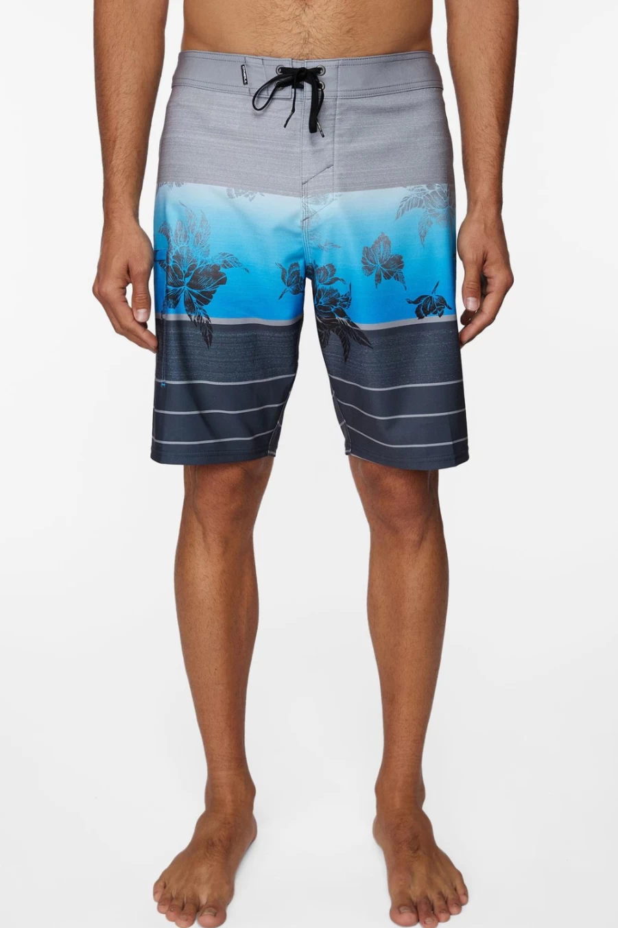O'Neill Men's Hyperfreak Heist Print 20" Boardshorts - Graphite