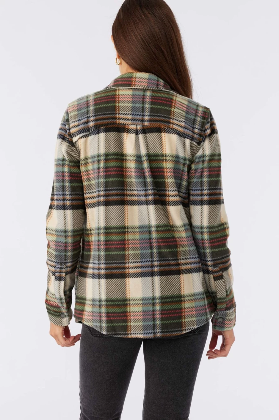O'Neill Women's Grey Zuma Superfleece Flannel Top