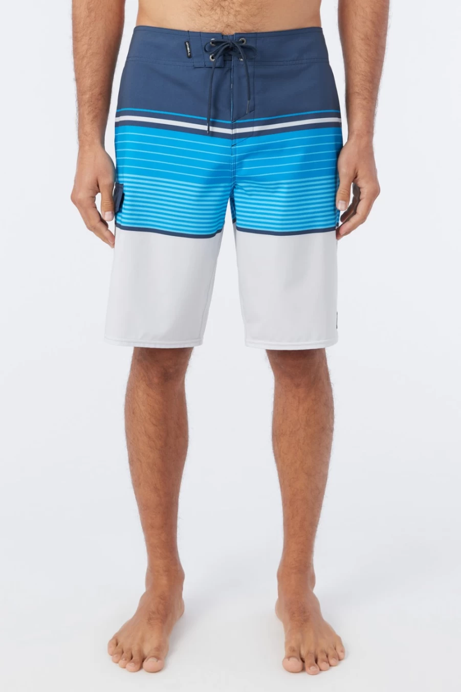 O'Neill Men's Navy Lennox Stripe 21" Boardshorts