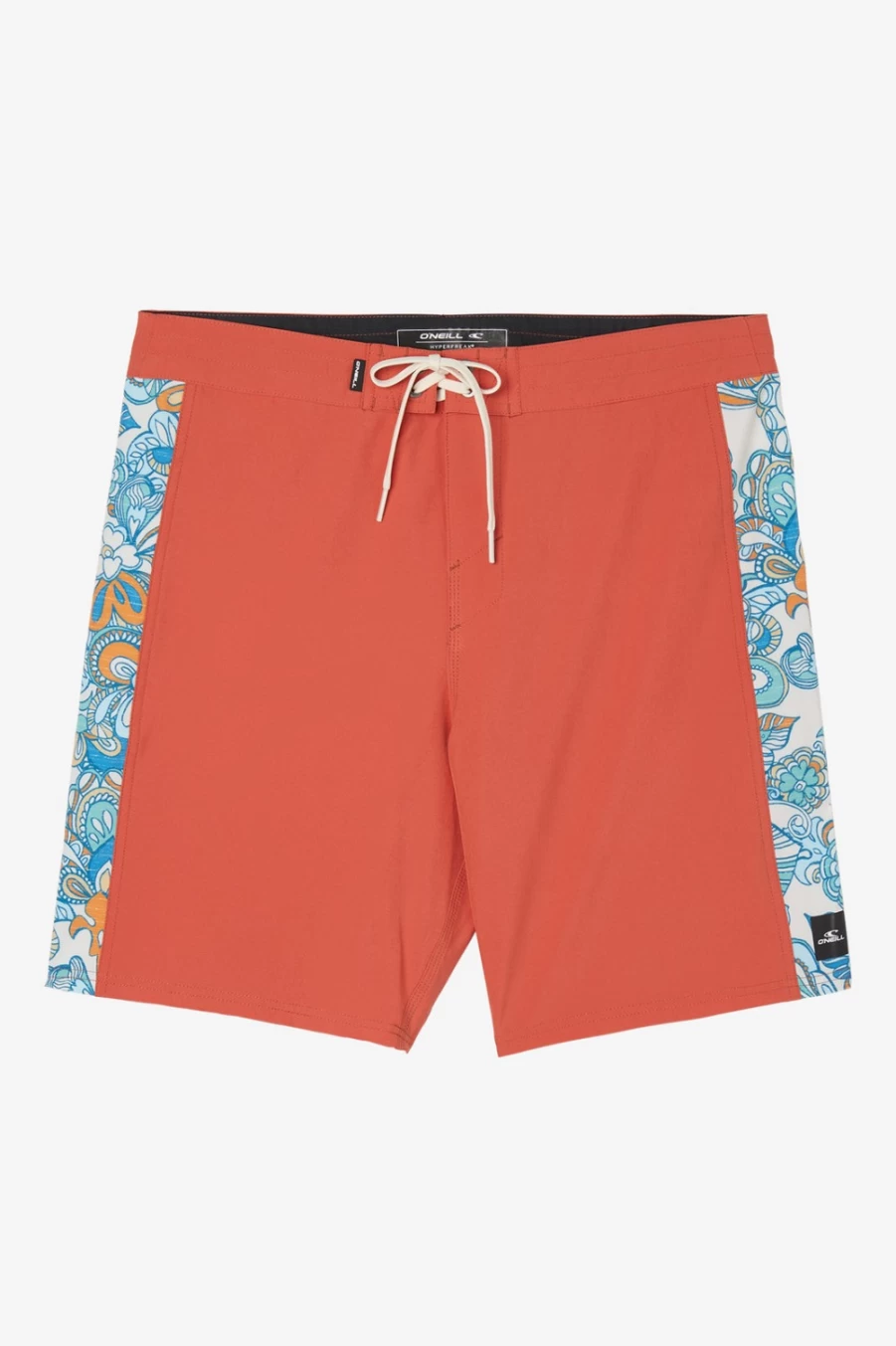 O'Neill Men's Hyperfreak Mysto 18" Boardshorts - Picante Color Side Panel Swim Trunks