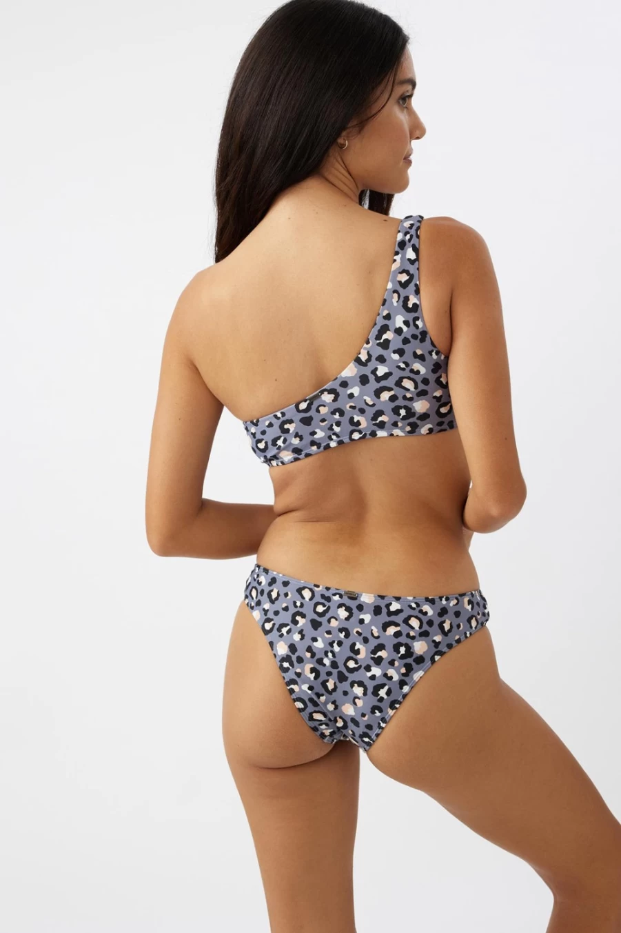 O'Neill Women's Leopard Print One Shoulder Top in Tradewinds