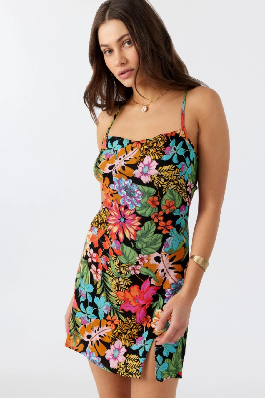 O'Neill Women's Tropical Print Tallis Dress - Multicolored Summer Beachwear
