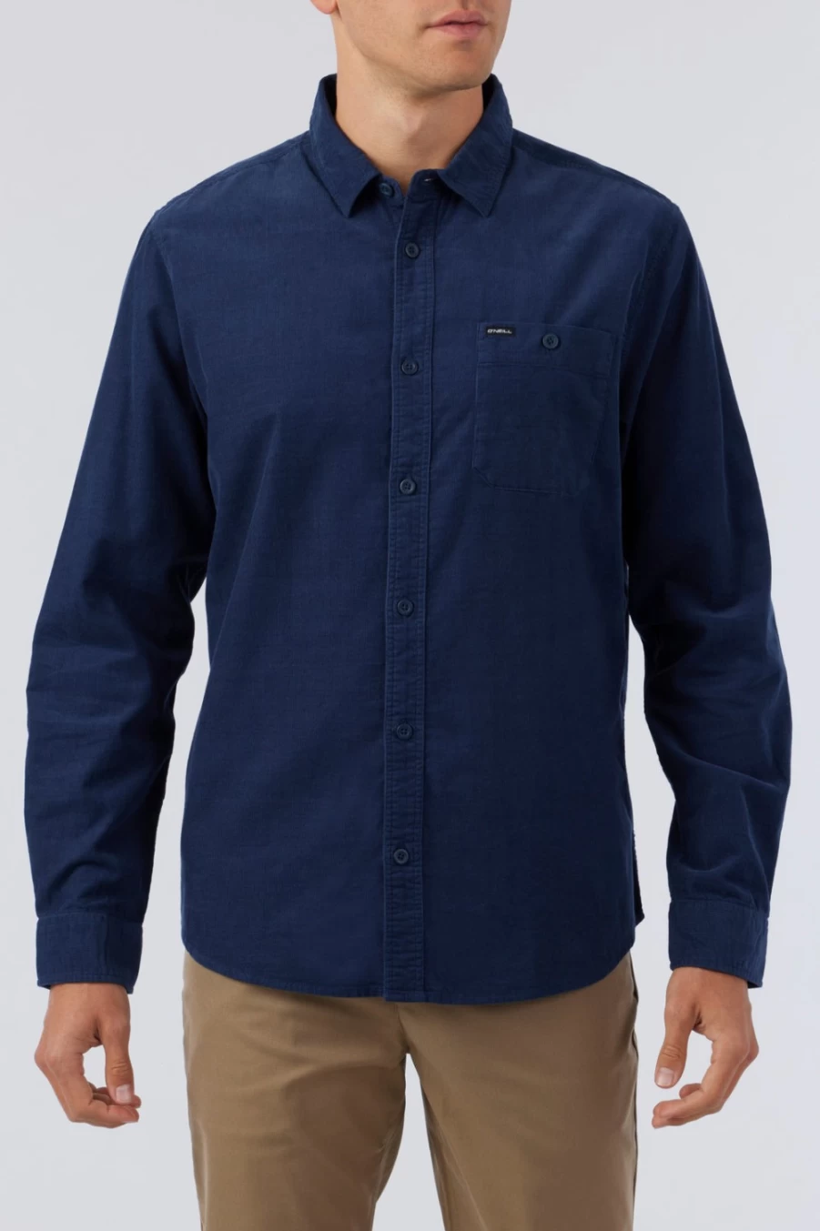O'Neill Men's Navy Solid Long Sleeve Shirt - Caruso Style Casual Wear