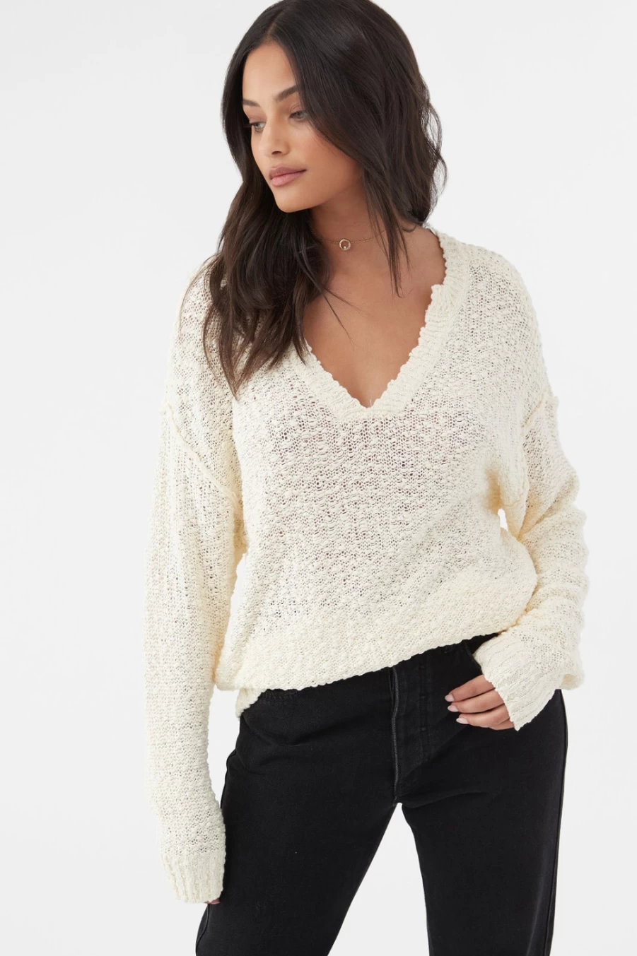 O'Neill Women's Winterwhite Emmett Sweater - Cozy Knit Pullover for Women
